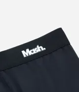 Calzoncillo tipo bóxer negro de microfibra liviana con cintura elástica estampada con el logo de la marca Mash.