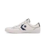 Championes Converse Star Player EV OX de hombre, color gris con detalles en azul marino. Zapatillas bajas de lona con logo de estrella y galón en el lateral.