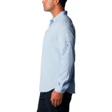Camisa de hombre Columbia Silver Ridge, color beige, de manga larga con botones para enrollar, dos bolsillos frontales con botón, ventilación en la espalda y protección solar UPF 50.