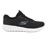 Zapatillas deportivas Skechers GO WALK Max Midshore, color negro con logo azul en el lateral. Capellada de malla y material sintético, con cordones elásticos. Plantilla Skechers Air-Cooled Goga Mat™ y amortiguación 5GEN® ligera.