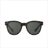 Lentes de sol Izipizi modelo N Sun, con montura redonda color carey y lentes grises.