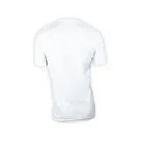 Remera blanca de algodón con estampa frontal del logo de Converse en color gris con efecto spray.