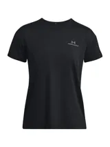 Remera deportiva color lila de manga corta con logo pequeño estampado en el pecho.