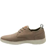 Zapatilla urbana Hush Puppies modelo Port, color tostado, con capellada de cuero y malla, cordones y suela con tecnología ZeroG de EVA.