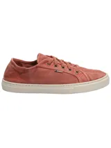 Zapatillas acordonadas color ocre, hechas en España con algodón orgánico.