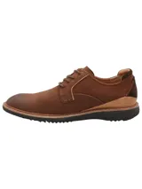 Zapato acordonado marrón de cuero natural con plantilla interna con tecnología Honey Foam, un material de máxima flexibilidad, amortiguación y liviandad.