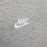 Campera deportiva gris de cuello alto y cierre frontal, con logo de Nike bordado en blanco en el pecho.