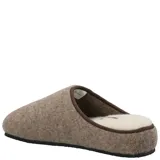 Pantufla cerrada azul marino de fieltro, con plantilla de corderito.