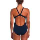 Malla enteriza de natación Nike Fastback, color azul marino con logo blanco en el pecho.