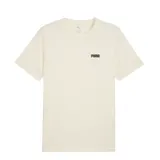 Remera color crema de corte clásico, con cuello redondo y logo Puma bordado en el pecho.