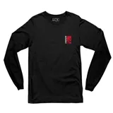 Remera negra de manga larga con logo Emexem estampado en el pecho. Corte clásico.