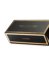 Gafas de sol unisex con montura de carey y lentes grises.