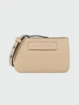 Bandolera Longchamp modelo 3D XS, color celeste.
