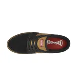 Championes Etnies Barge LS X Indy, color negro con detalles en marrón y rojo.