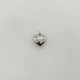 Dije con forma de corazón inflado, de plata 925.
