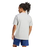 Remera Adidas Essentials Linear de color gris con logo Adidas lineal en color negro.