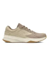 Zapatillas urbanas Under Armour Edge Suede color beige con detalles en marrón claro.