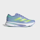 Championes de running Adidas Adizero SL, color lila con detalles en verde y amarillo.