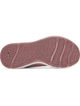Championes Under Armour UA W Aurora 3 para mujer, color rosa con suela blanca. Diseñados para entrenamiento, con construcción específica para mujeres, materiales transpirables y amortiguación para absorber el impacto.