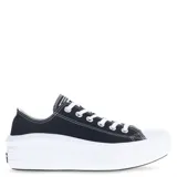 Championes Converse All Star Chuck Taylor Move de lona negra con plataforma blanca.