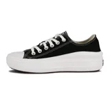 Championes Converse Move Ox de mujer, color negro con plataforma blanca.