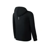 Buzo hoodie negro con el escudo del Paris Saint-Germain estampado en dorado en el pecho y bolsillos frontales con cierre.