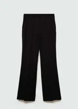 Pantalón de vestir negro de corte wide leg.