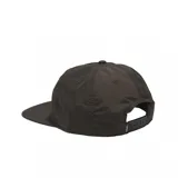 Gorra Vans color marrón oscuro con logo de la marca bordado en dorado en el frente.