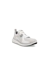 Championes urbanos Ecco Biom 2.2 color blanco con detalles en gris, confeccionados en cuero y malla.