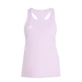 Musculosa deportiva Adidas Adizero Essentials, color lila claro, con espalda tipo nadador y logo de la marca en blanco en el pecho.