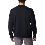 Buzo negro de felpa francesa suave, con cuello redondo y logo de la marca en el pecho.