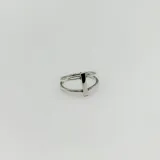 Anillo de plata 925 con doble aro y barra horizontal.