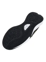 Championes de básquet Under Armour Lockdown 7, color negro con detalles en dorado y suela blanca.