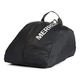 Bolso negro de nailon ripstop con logo Merrell estampado en blanco. Cuenta con un bolsillo oculto y asas de transporte.