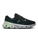 Championes de running On Running Cloudflyer 5, color verde oscuro con detalles en negro, gris y verde claro.