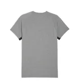 Remera gris de hombre, marca Puma, del Club Atlético Peñarol, con logo de Puma bordado en amarillo y escudo del club estampado en el pecho.