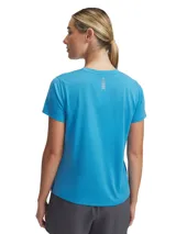 Remera deportiva negra de manga corta, marca Under Armour, modelo Launch Shortsleeve.