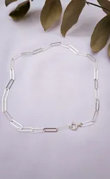 Gargantilla de plata 925 con eslabones alargados.