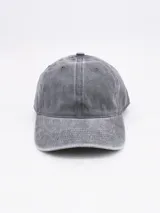Gorro de béisbol gris con efecto lavado.