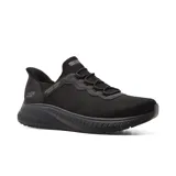 Championes Skechers Hands Free Slip-ins: BOBS Sport BOBS Squad Chaos - Daily Hype, color negro, con capellada de tejido técnico y sintético con cordones elásticos, plantilla acolchada Skechers Memory Foam y suela de tracción flexible.