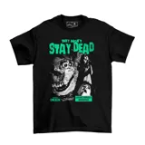 Remera negra con estampado de la película "Night of the Living Dead".