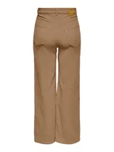 Pantalón de pana color marrón claro, de corte recto y tiro alto.