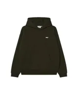 Buzo hoodie verde oscuro con logo Obey bordado en blanco en el pecho. Cuenta con capucha con cordón ajustable y bolsillo tipo canguro. Corte holgado y puños y cintura acanalados.