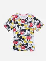 Camiseta de dama con estampado de Mickey Mouse, de corte clásico y manga corta.