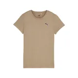 Remera color arena de corte clásico, cuello redondo y mangas cortas. Logo de Puma estampado en el pecho.