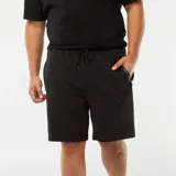 Bermudas deportivas negras de punto de piqué.