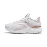 Zapatillas deportivas para mujer de diseño blanco con detalles en rosa, ideales para running y entrenamiento.