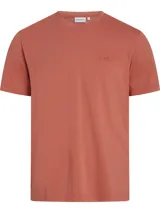 Remera color ladrillo de algodón orgánico, con cuello redondo y logo bordado en el pecho.