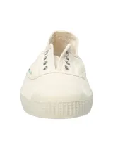 Zapatillas Natural World modelo Greece, color verde agua, sin cordones, fabricadas en España con algodón orgánico y suela de goma.
