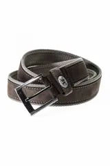 Cinturón de yute y nobuk con pin metálico decorativo y logo Legacy.